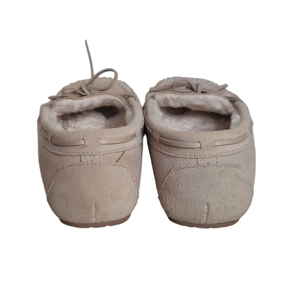 Minnetonka Moccasin Suede Faux Fur Lined Slippers‎ Women's - Picture 7 of 16